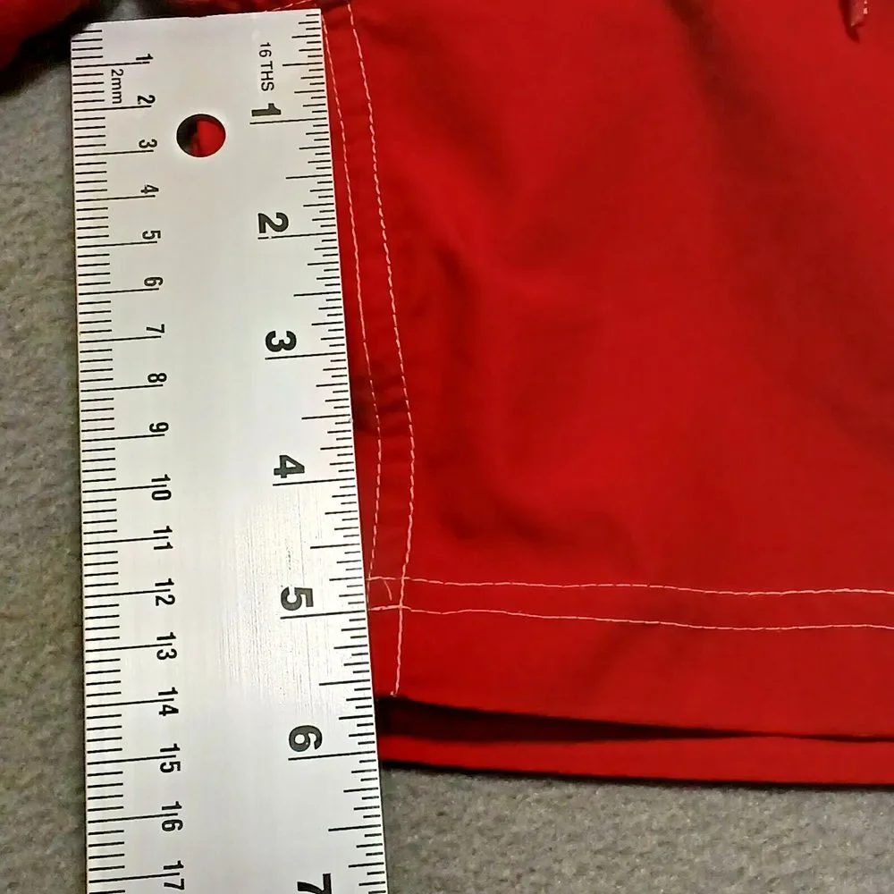Marlin Trading Company Swim Shorts Men's‎ Red M Floral Pocket Drawstring Lined